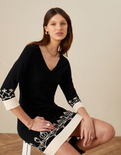 Vera Cornelli Shift Dress, Black (BLACK), large