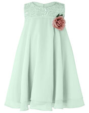Baby Rosie Flare Dress, Green (GREEN), large