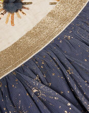 Celestial Top and Skirt Set, Blue (NAVY), large