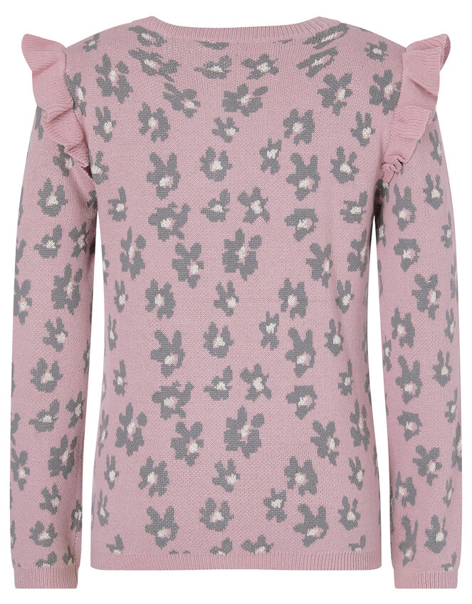 Animal Knit Cardigan, Pink (PALE PINK), large