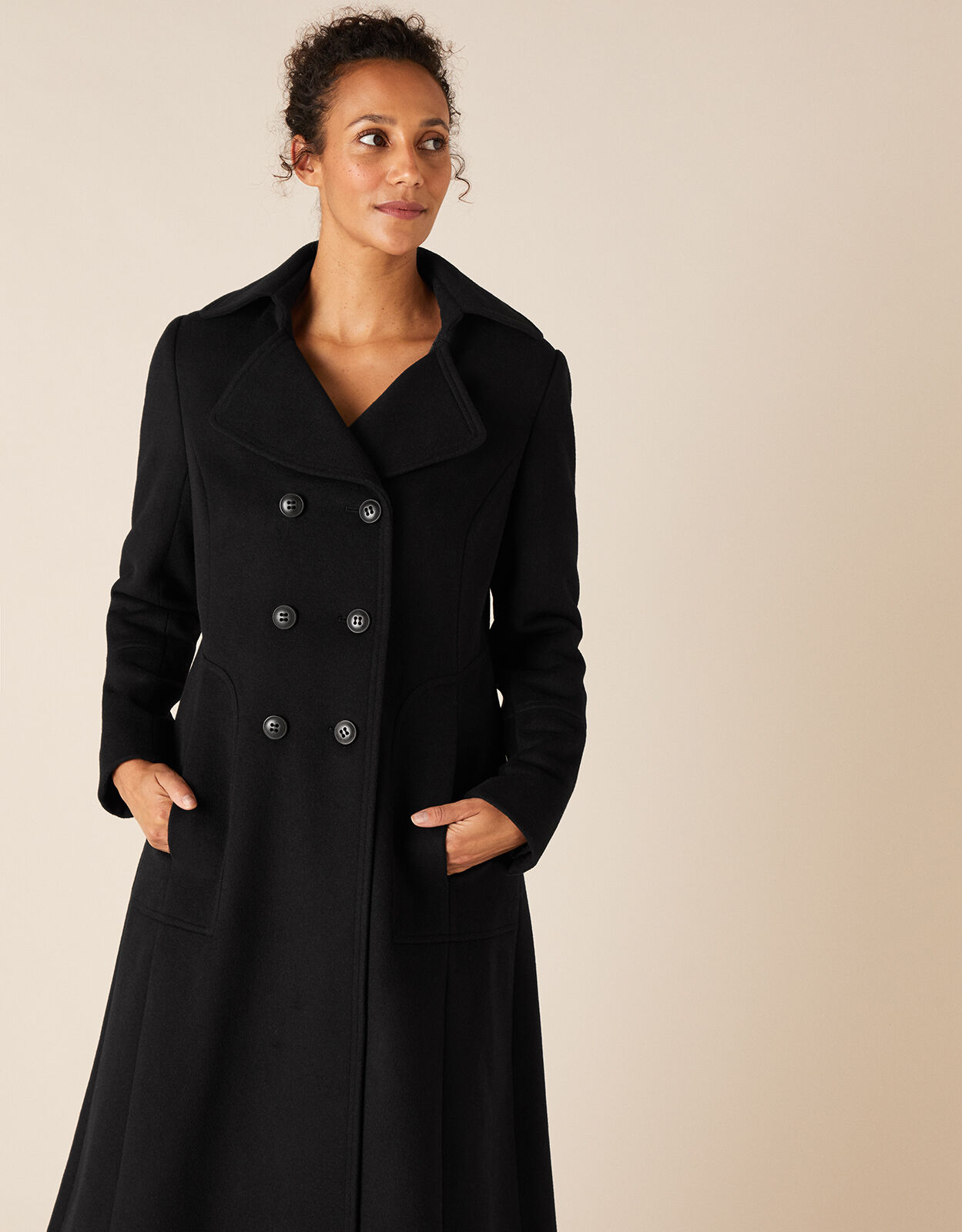 Charlotte Maxi Coat Black Women s Coats Monsoon UK