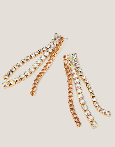 Gemstone Tassel Drop Earrings, , large