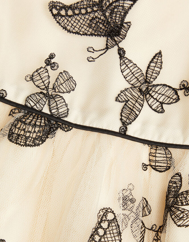 Baby Savannah Embroidered Butterfly Dress, Ivory (IVORY), large