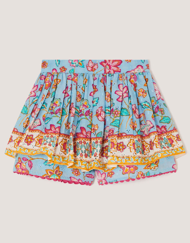Adara Floral Print Skort Blue