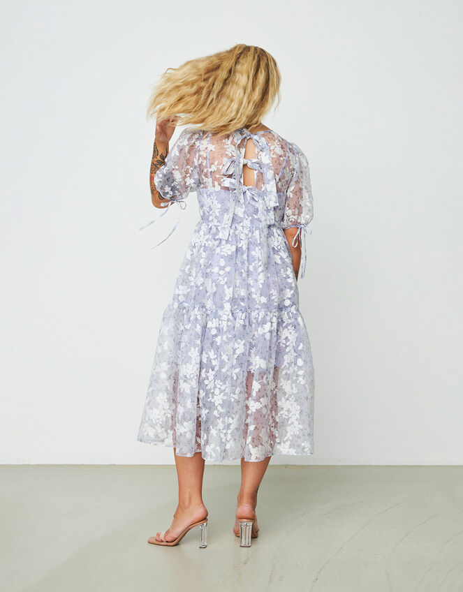 Crās Floral Mesh Dress, Purple (LILAC), large
