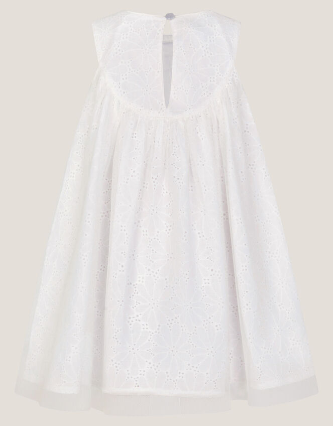 Baby Aria Floral Broderie Dress, Ivory (IVORY), large