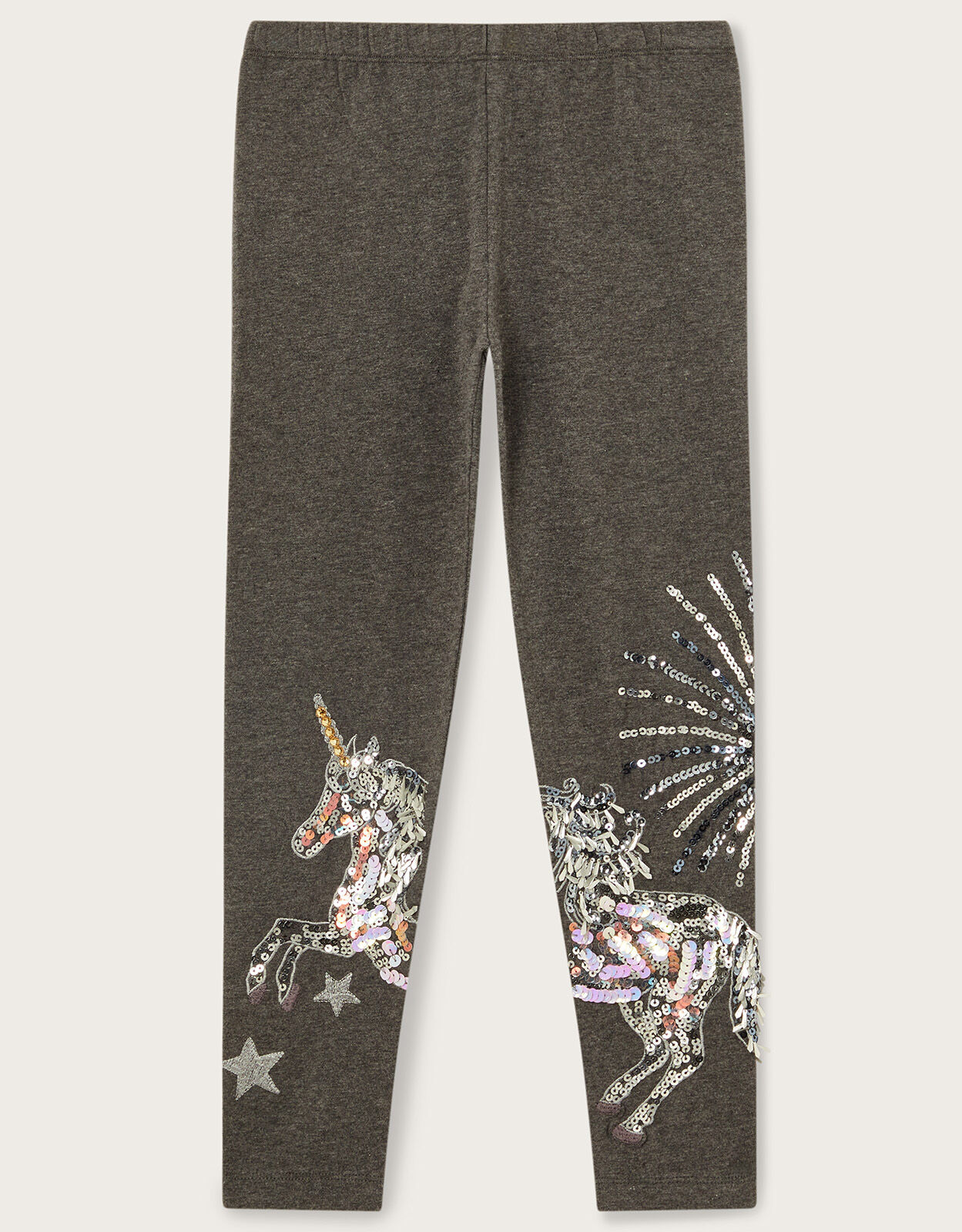 Unicorn Sequin Leggings Grey Girls Trousers Leggings Monsoon UK