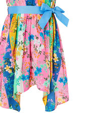 Floral Stripe Hanky Hem Dress, Multi (MULTI), large