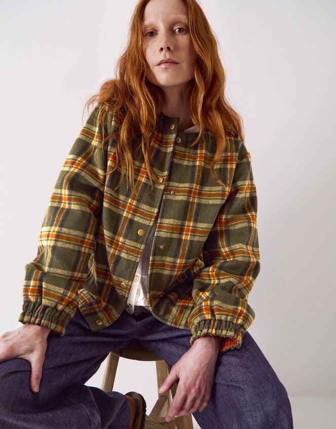 East Zoha Check Bomber Jacket, Multi (MULTI), large