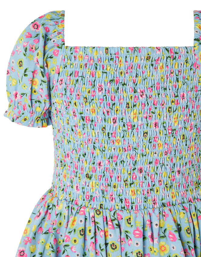 Hester Ditsy Floral Dress, Blue (BLUE), large