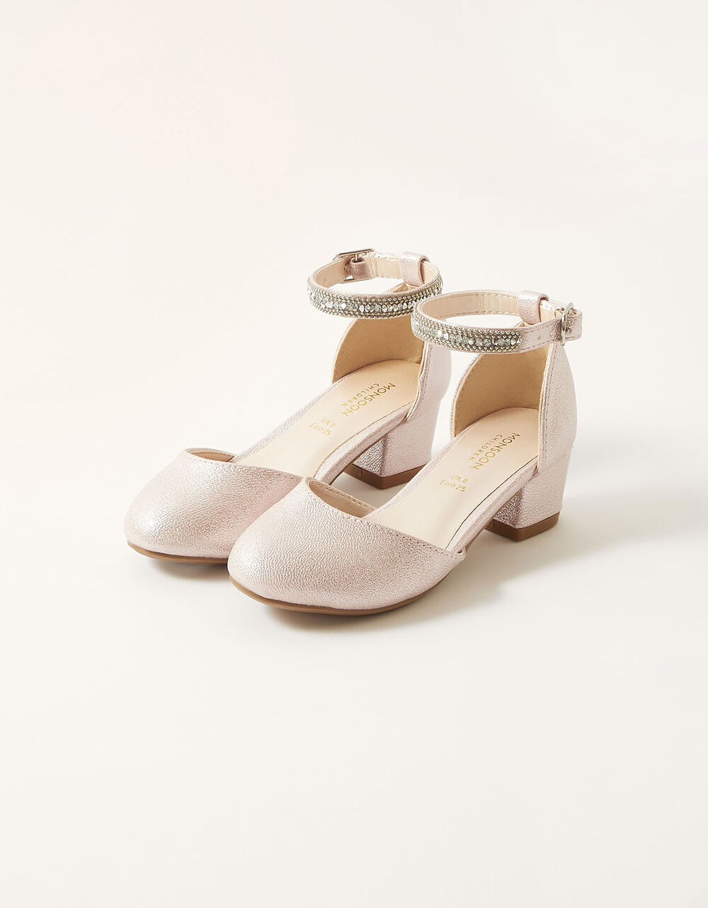 Children Children's Shoes & Sandals | Textured Two-Part Heels Pink - MA02889