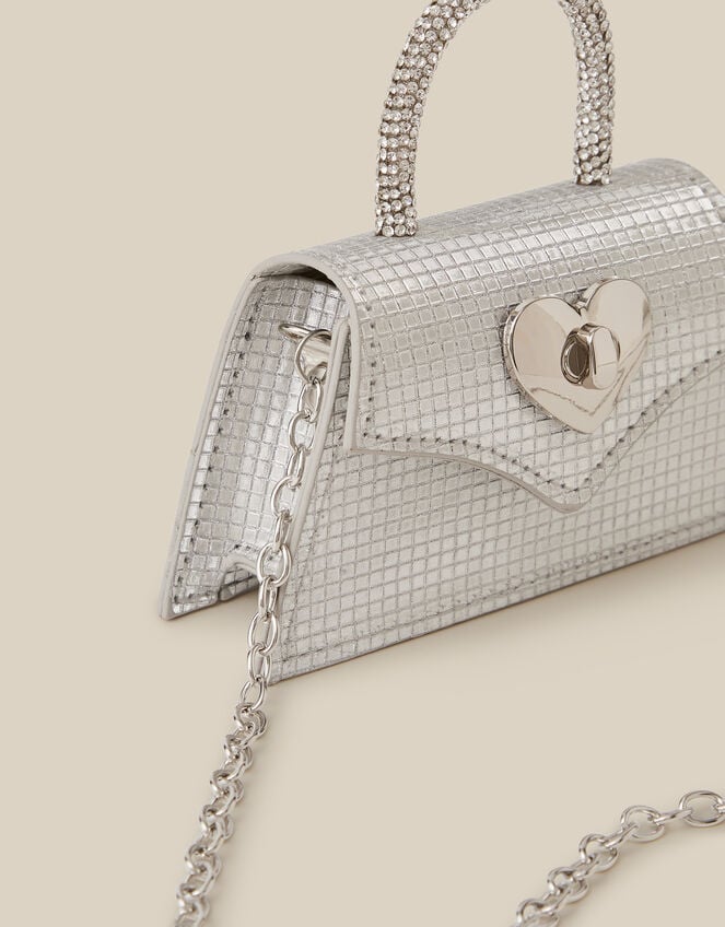 Mini Diamant&eacute; Heart Twistlock Bag, , large
