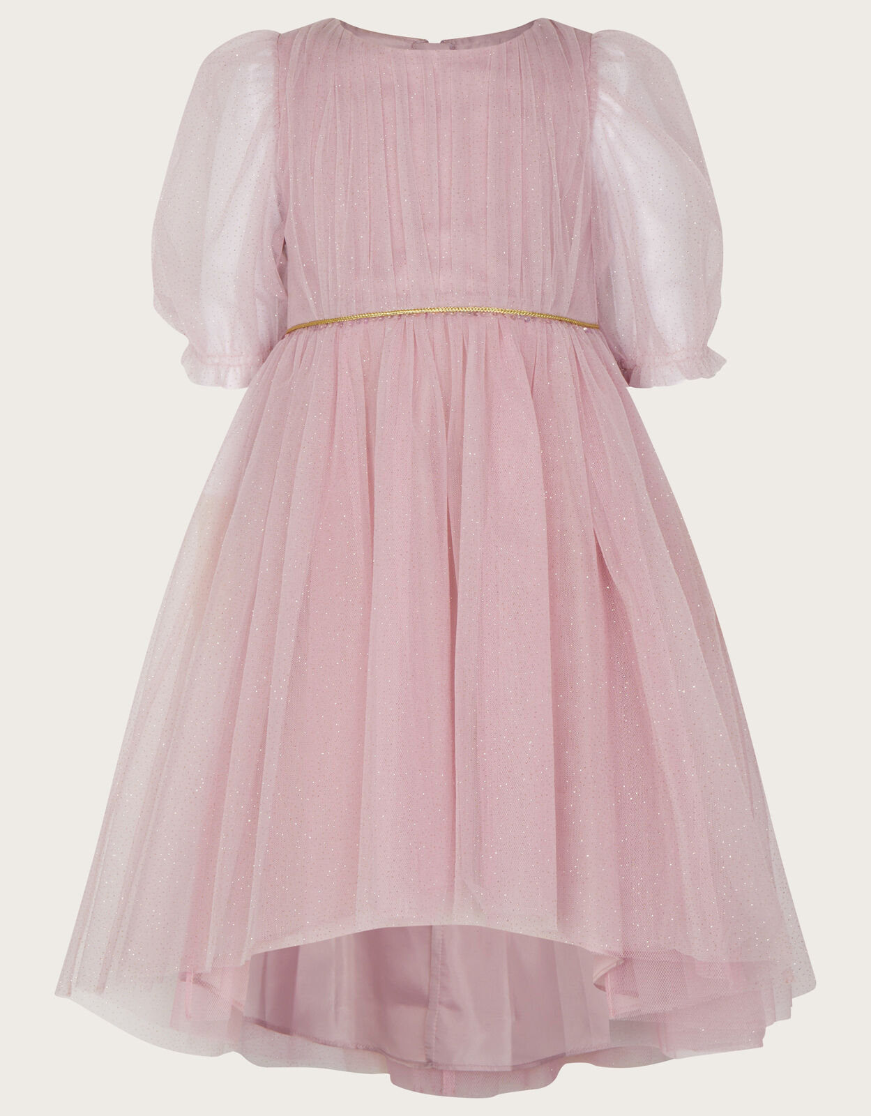 Land of Wonder Selena Shimmer Half Sleeve Tunic Dress Pink Girls Dresses Monsoon UK