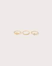 Celestial Rings Set of Three, Gold (GOLD), large