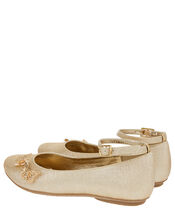 Simone Butterfly Shimmer Ballet Flats, Gold (GOLD), large