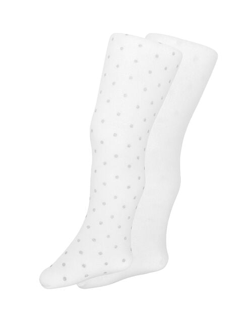 Baby Glitter Heart and Polka-Dot Tights Set, Multi (MULTI), large