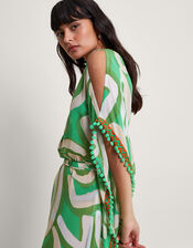 Posy Print Maxi Kaftan, Green (GREEN), large