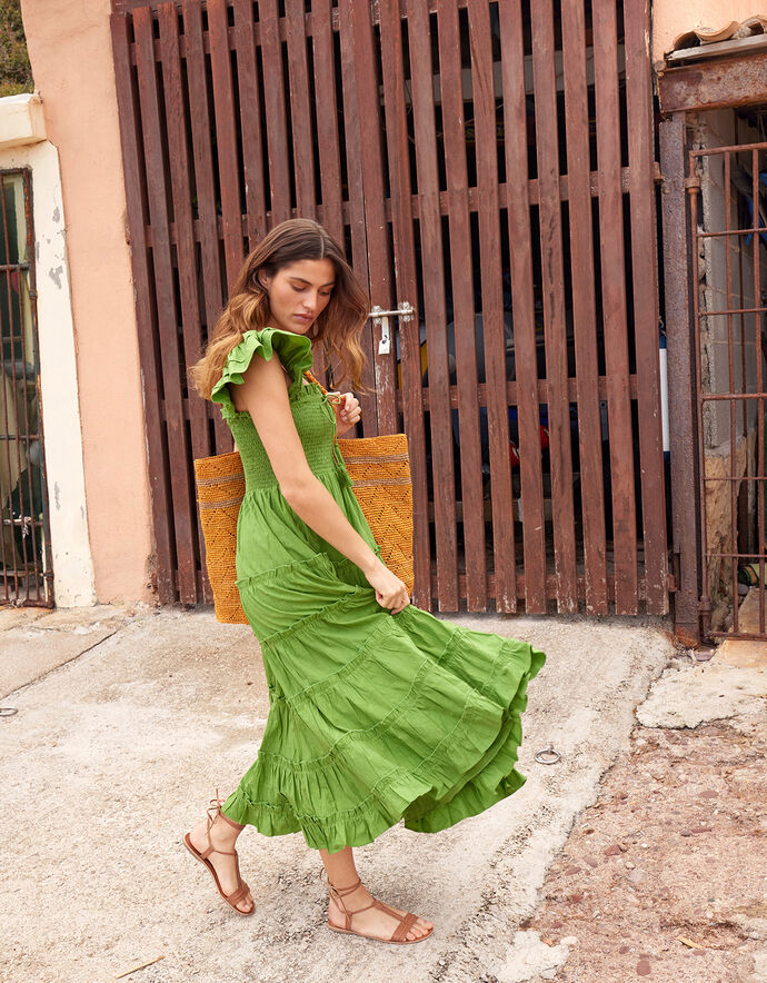 DRESS ESTER MAXI (GREEN / PETROLEUM)