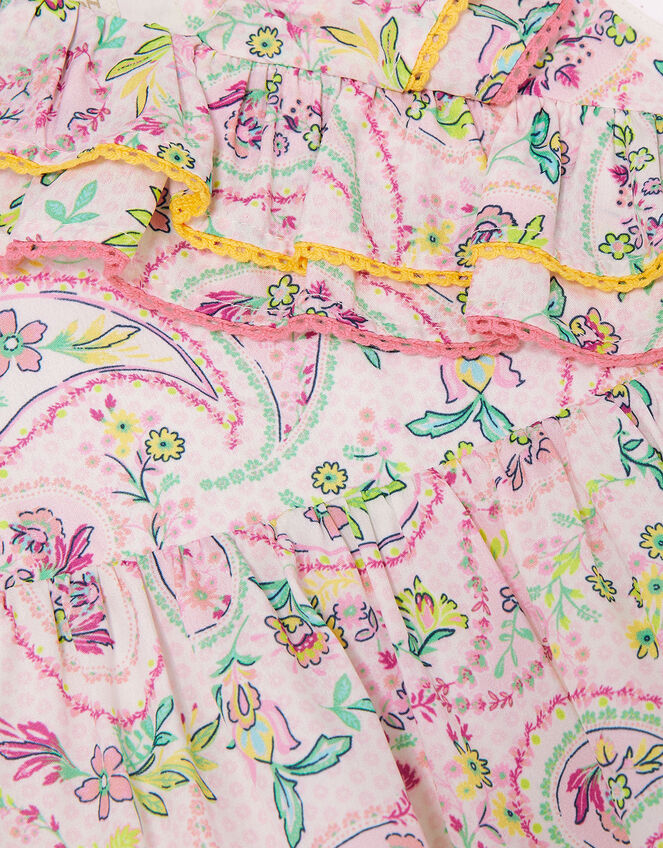 Baby Paisley Border Hem Dress, Pink (PINK), large