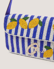 Lyra Lemon Beaded Bag, , large