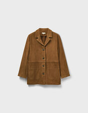 East Reggie Chestnut Brown Suede Jacket, Brown (BROWN), large