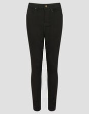 Nadia High-Waisted Skinny Jeans, Black (BLACK), large