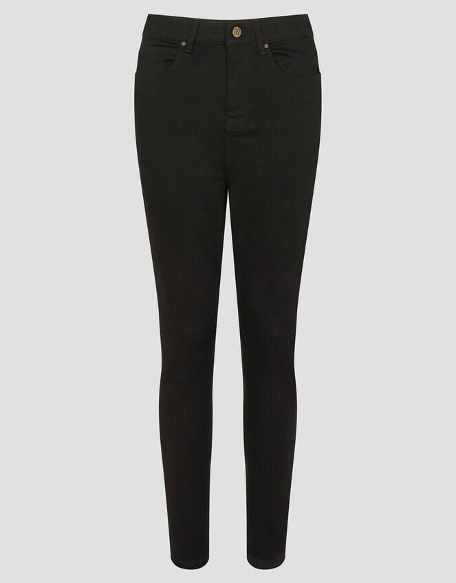 Nadia High-Waisted Skinny Jeans, Black (BLACK), large