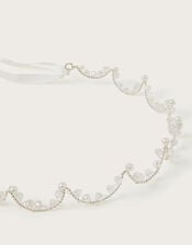 Pearly Sparkle Metal Crown, , large