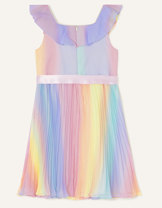 Rainbow Ombre Pleated Dress, Multi (MULTI), large