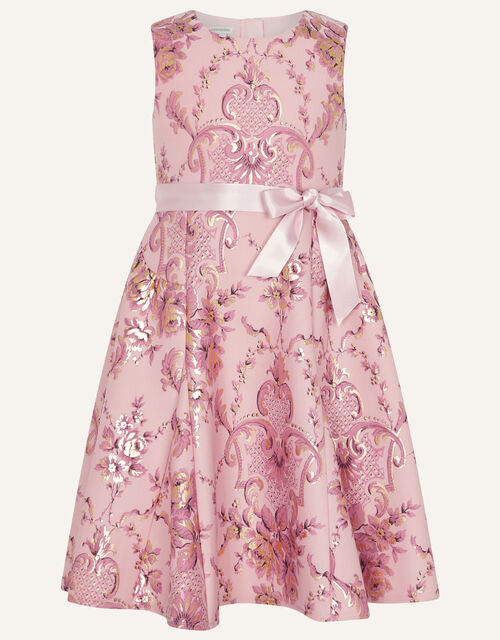 Versailles Foil Print Scuba Dress, Pink (PINK), large
