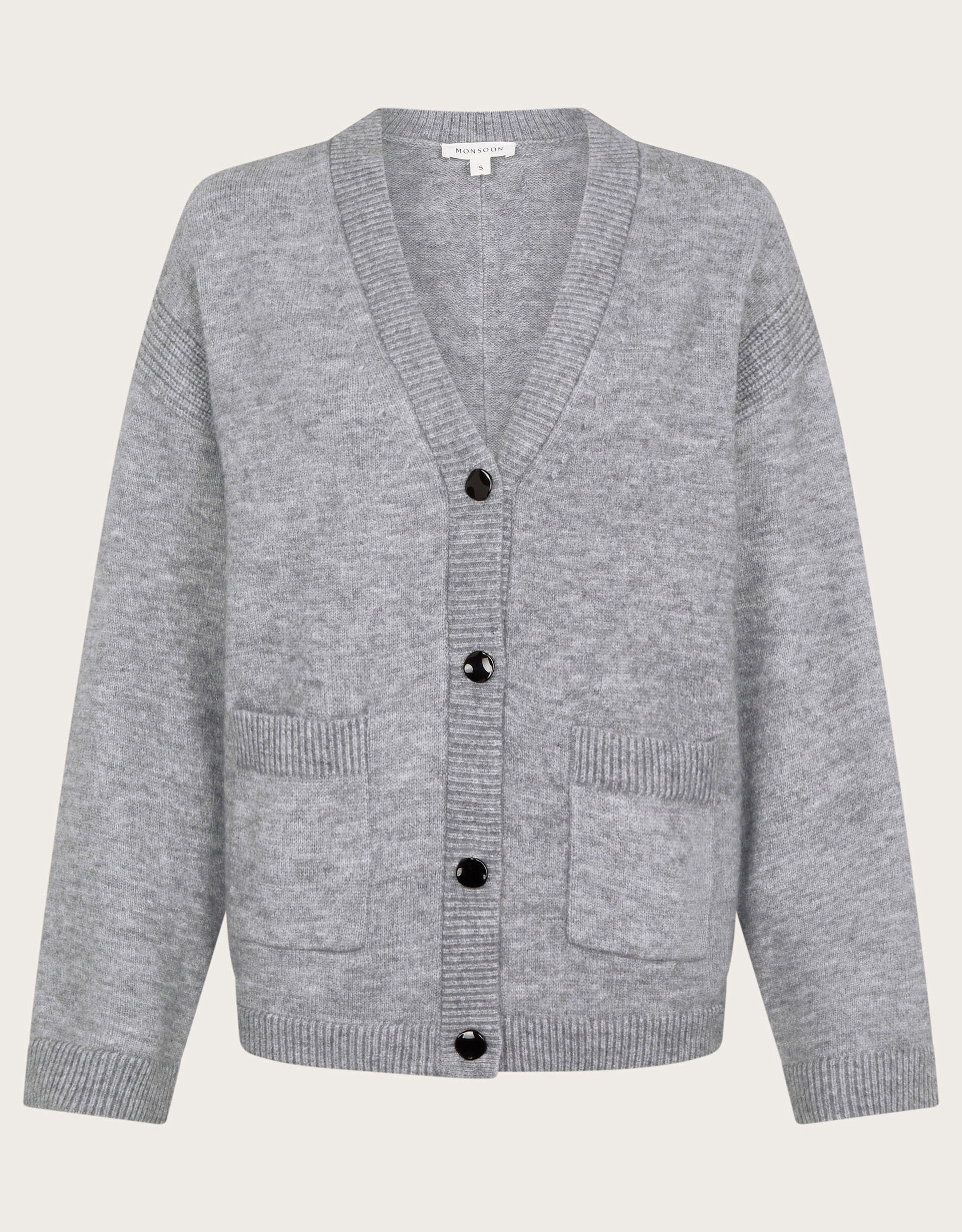 Vicki V-Neck Cardigan Grey