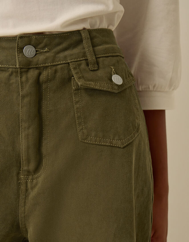 Gina Wide Leg Jeans, Green (OLIVE), large