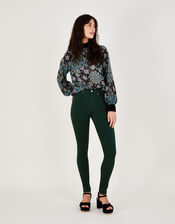 Nadine Regular Length Skinny Jeans, Green (DARK GREEN), large