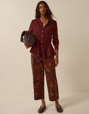 Kay Collar Cardigan, Cognac (COGNAC), large