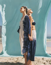 Elise Embellished Dip Dye Midi Kaftan, Blue (BLUE), large