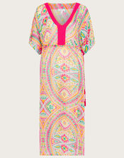 Mosaic Print Maxi Kaftan, Pink (PINK), large