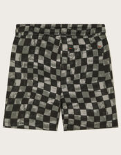 Checkerboard Shorts, Black (BLACK), large