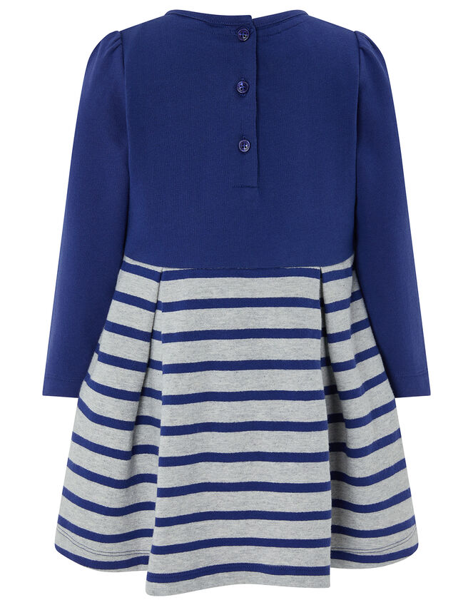 Baby Elis Bunny Sweat Dress, Blue (NAVY), large