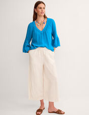 Kallie Dobby Blouse, Teal (TEAL), large