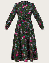 Tabitha Midi Shirt Dress in Sustainable Viscose, Green (GREEN), large