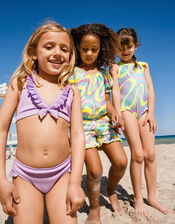 Sparkle Rib Halter Bikini Set, Purple (LILAC), large