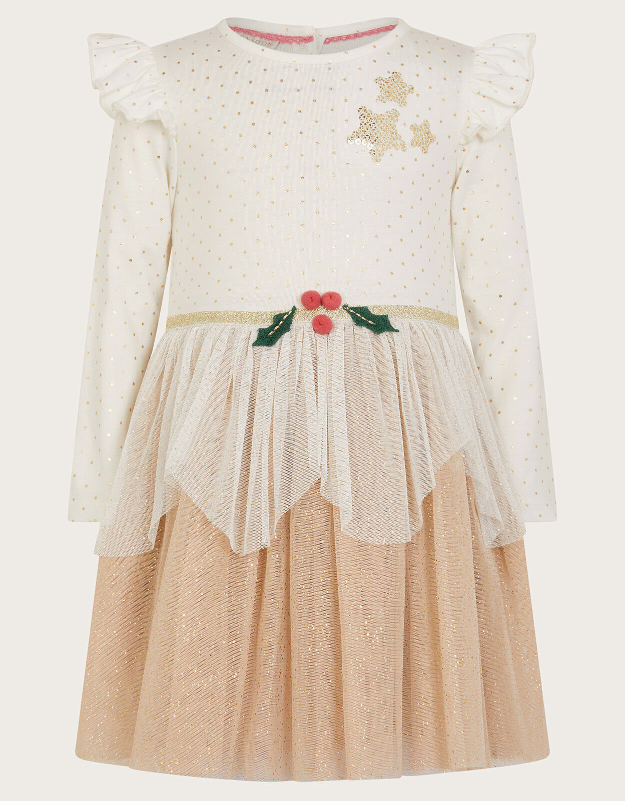 Baby Christmas Pudding Dress Nude