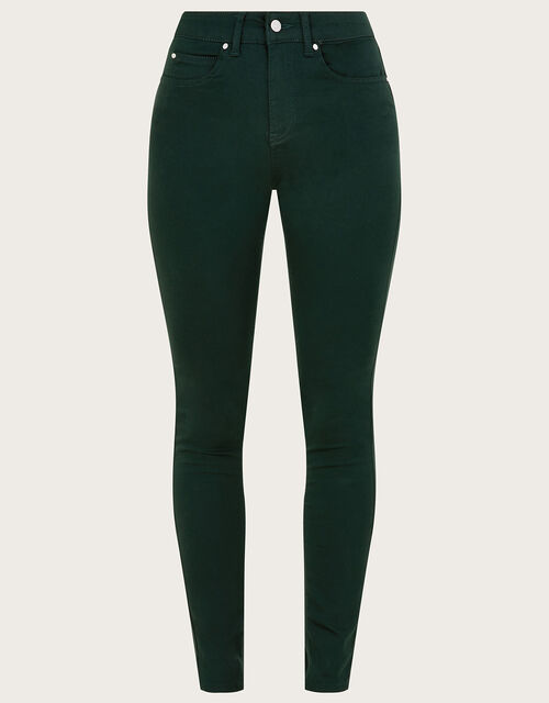 Nadine Regular Length Skinny Jeans, Green (DARK GREEN), large