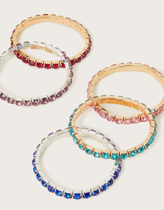 5-Pack Jewel Stretch Bracelets, , large
