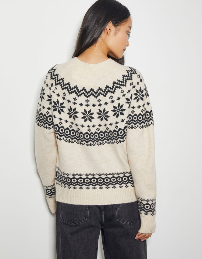 Fin Fair Isle Jumper , Ivory (IVORY), large