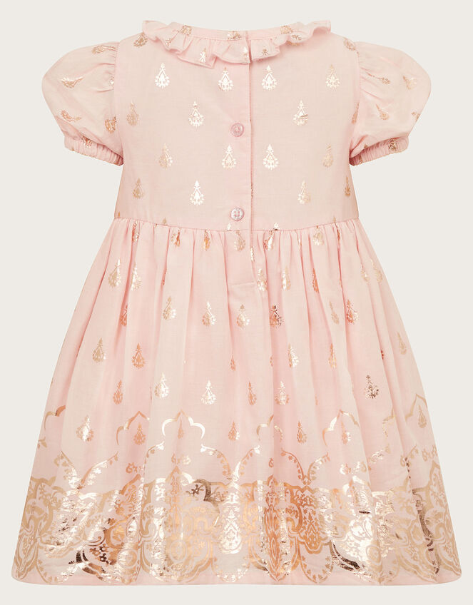 Baby Border Foil Dress, Pink (PALE PINK), large