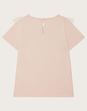 Ruffle Sequin T-Shirt, Pink (PINK), large