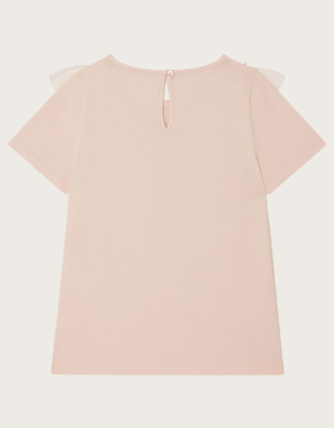 Ruffle Sequin T-Shirt, Pink (PINK), large