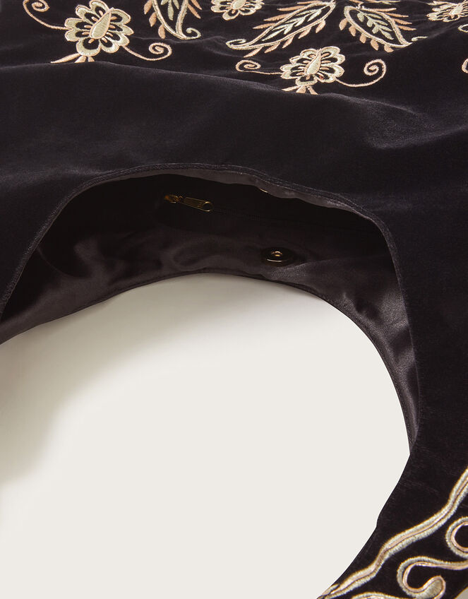 Velvet Embroidered Bag, , large