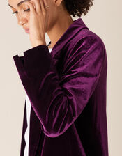 Velvet Blazer, Purple (PLUM), large